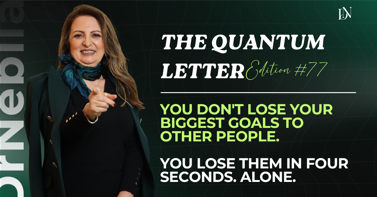 You don't lose your biggest goals to other people. You lose them in four seconds. Alone.